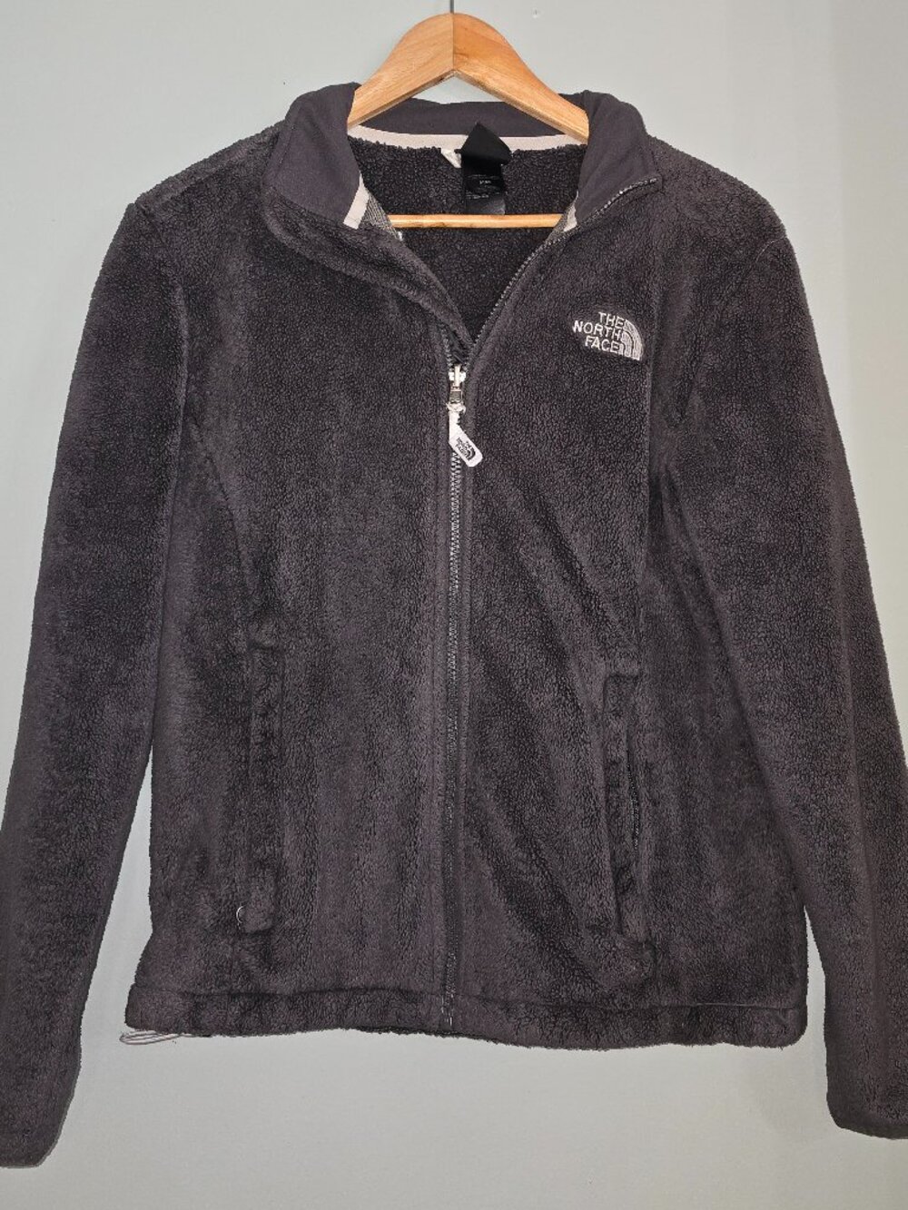 North Face Women's Full zip Fleece Jacket, Dark Gray, Good Condition